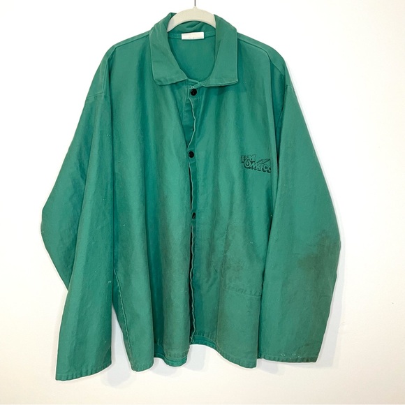 Vintage Work Jacket F&M MAFCO Men’s XL Green Welder Coat - Picture 4 of 17